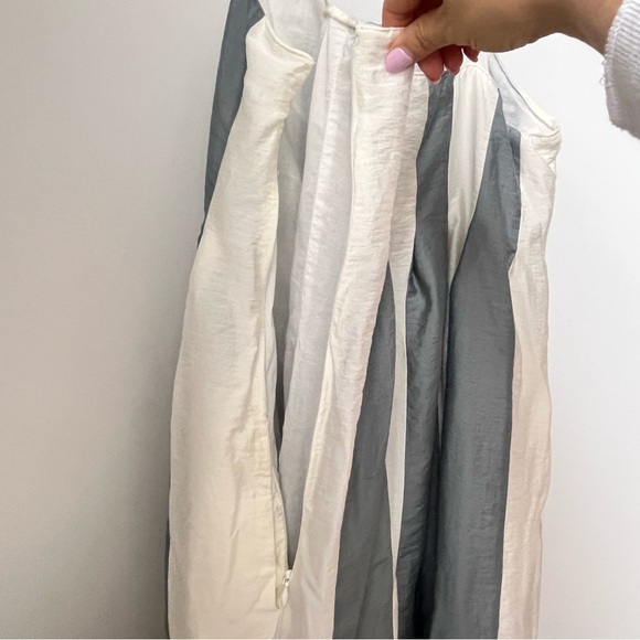 Madewell Pleated Midi Dress in Stripe Size 8 - Picture 9 of 12